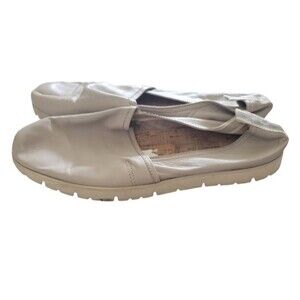 KORKS by Kork-Ease Lillis Light Gray Leather Slip On Loafer Shoes Size 11